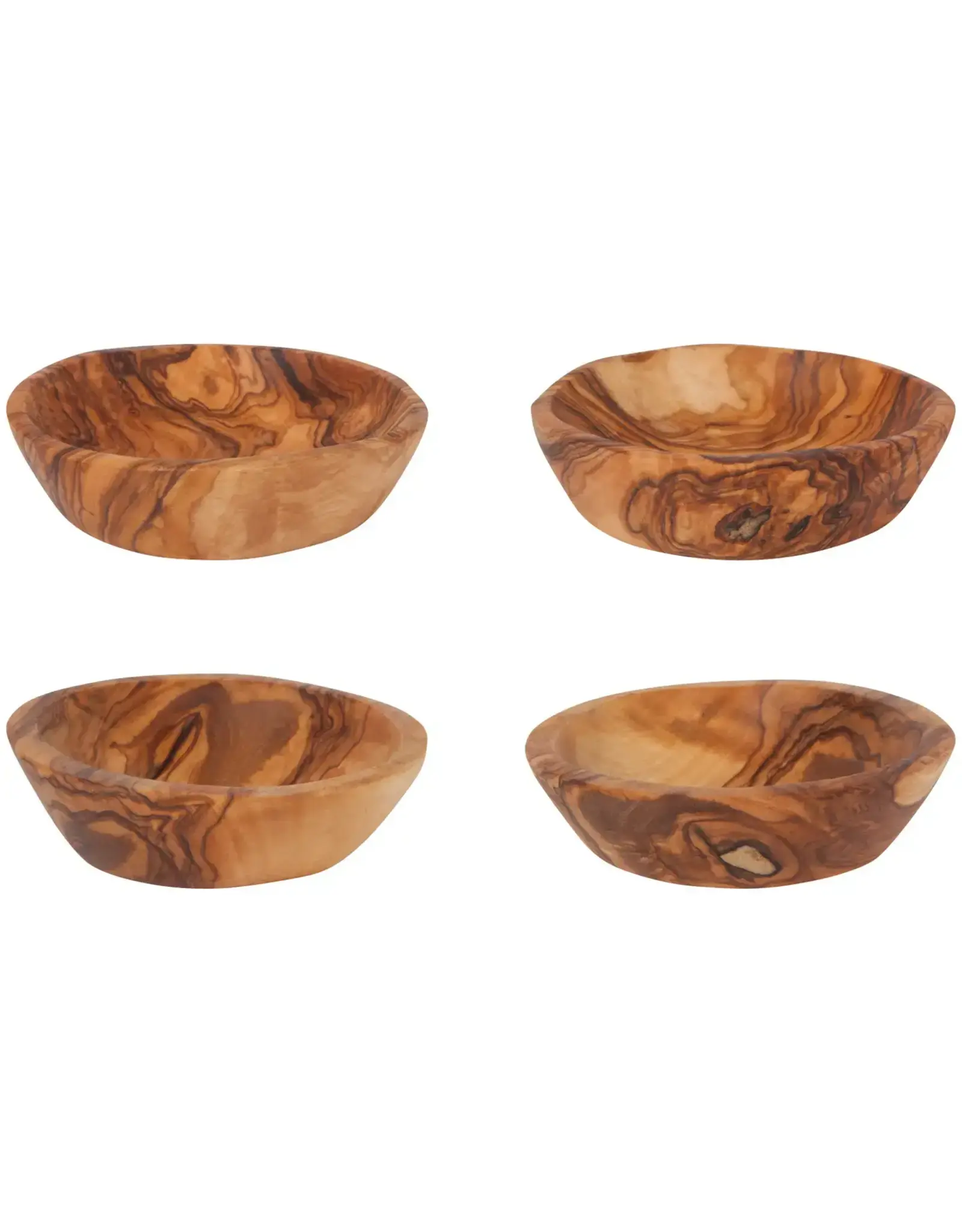 Olive Wood Pinch Bowls Set of 4