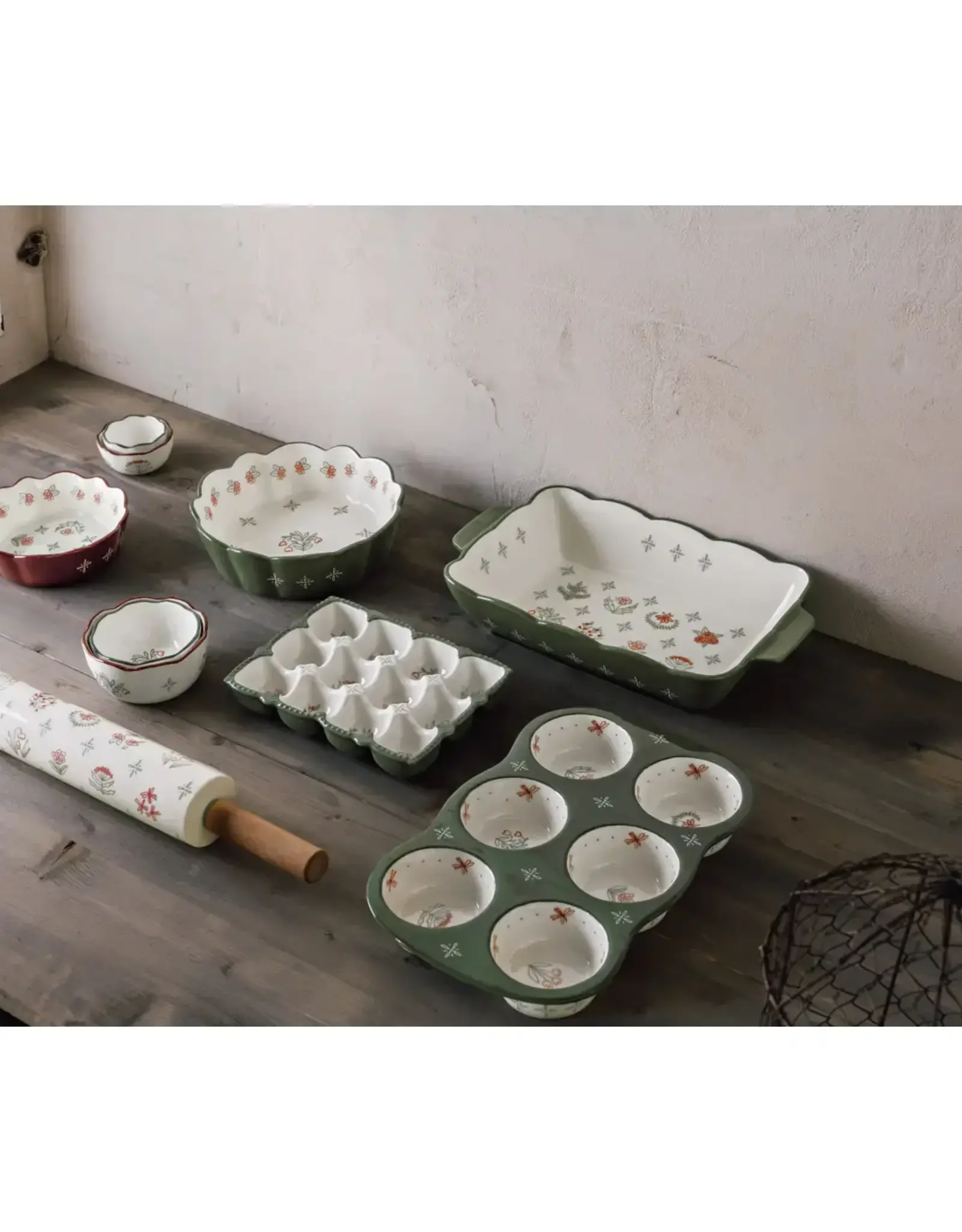 Camellia Stoneware Rolling Pin