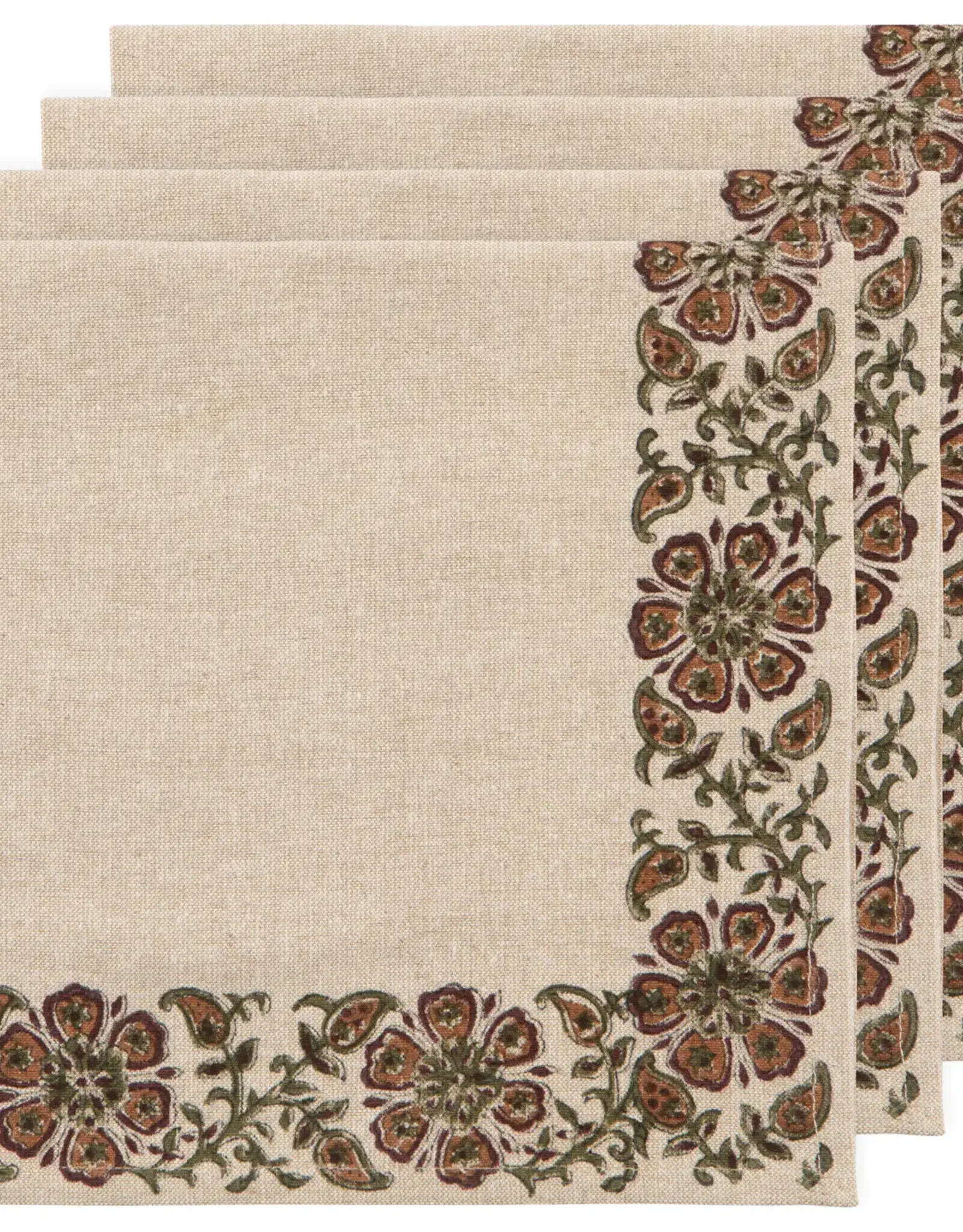 Heirloom Elysian Block Print Napkins Set of 4
