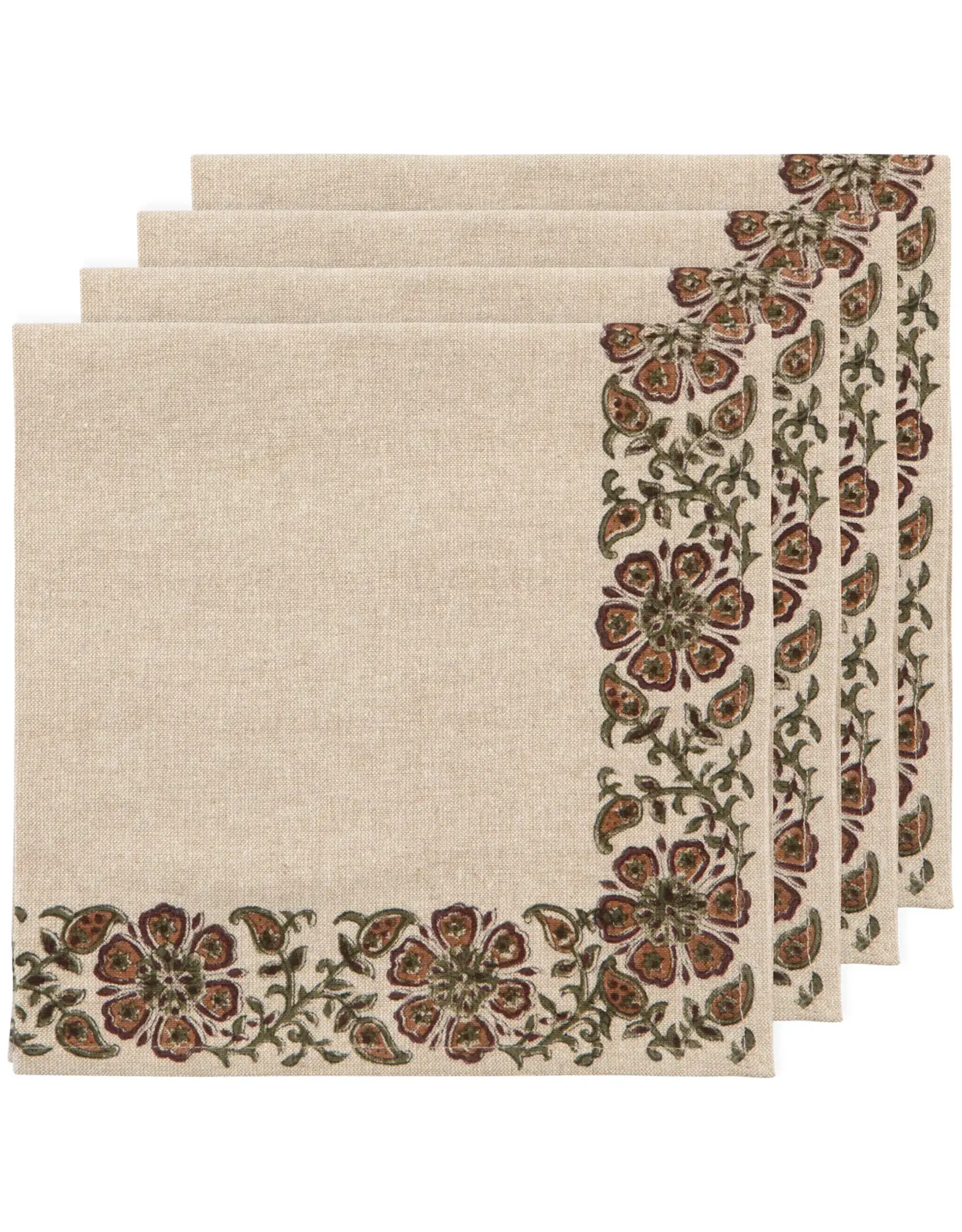 Heirloom Elysian Block Print Napkins Set of 4