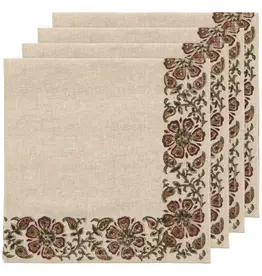 Heirloom Elysian Block Print Napkins Set of 4