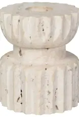 Heirloom Iona Travertine Candle Holder Short