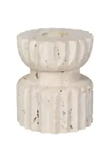 Heirloom Iona Travertine Candle Holder Short