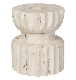 Heirloom Iona Travertine Candle Holder Short