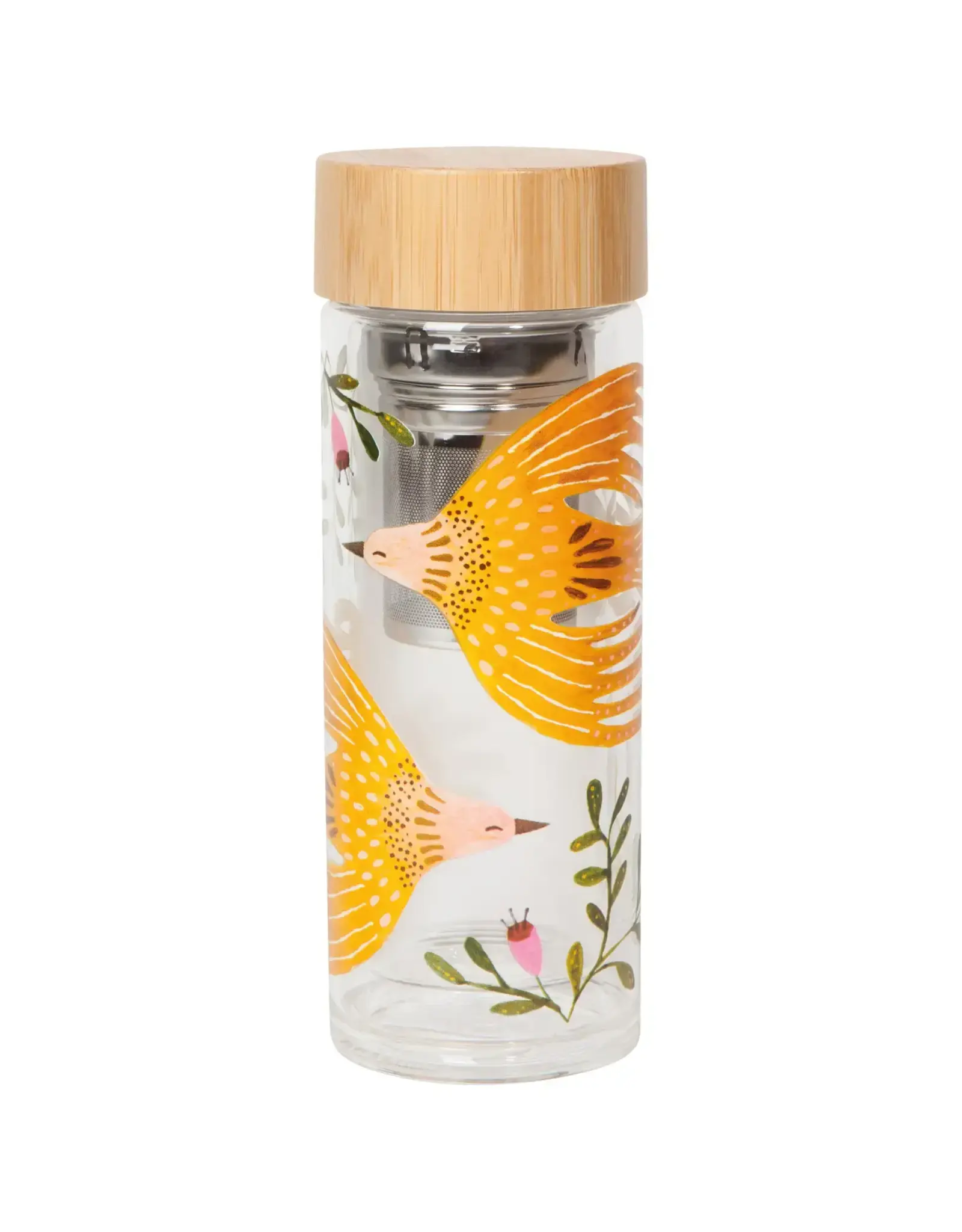 Plume Glass Tea Infuser Bottle