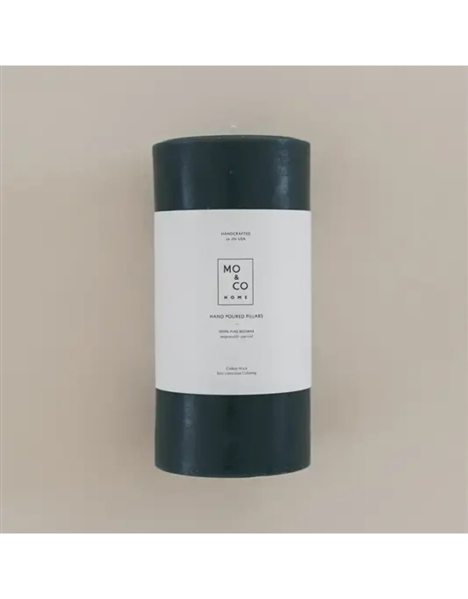 Forest Green 100% Beeswax Pillar Candle