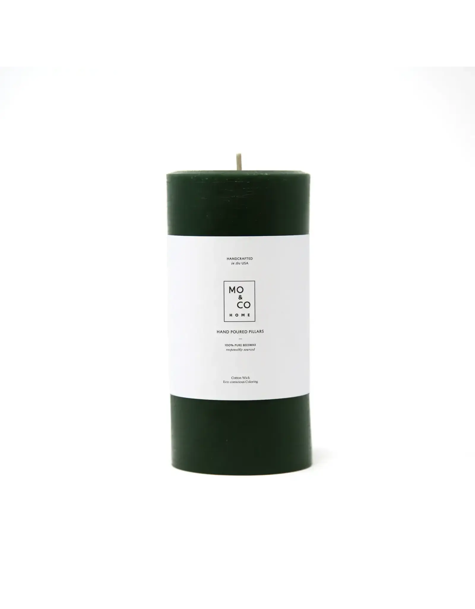 Forest Green 100% Beeswax Pillar Candle