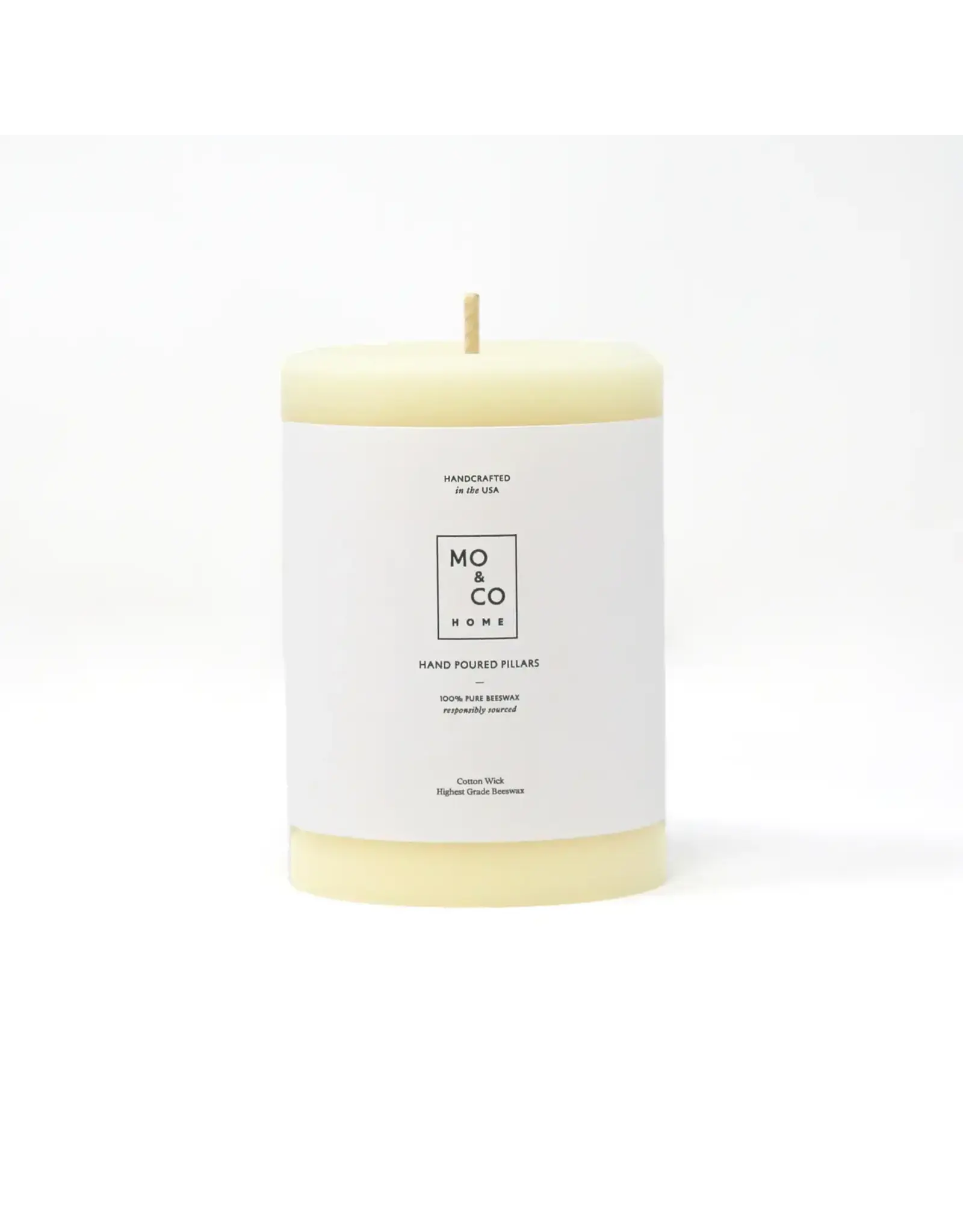 Natural White 100% Beeswax Pillar Candle