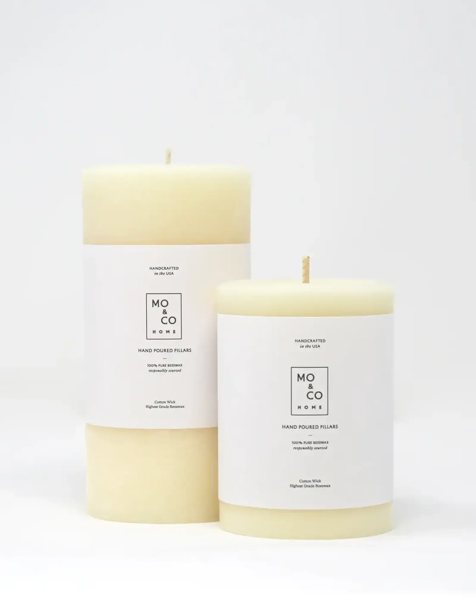 Natural White 100% Beeswax Pillar Candle