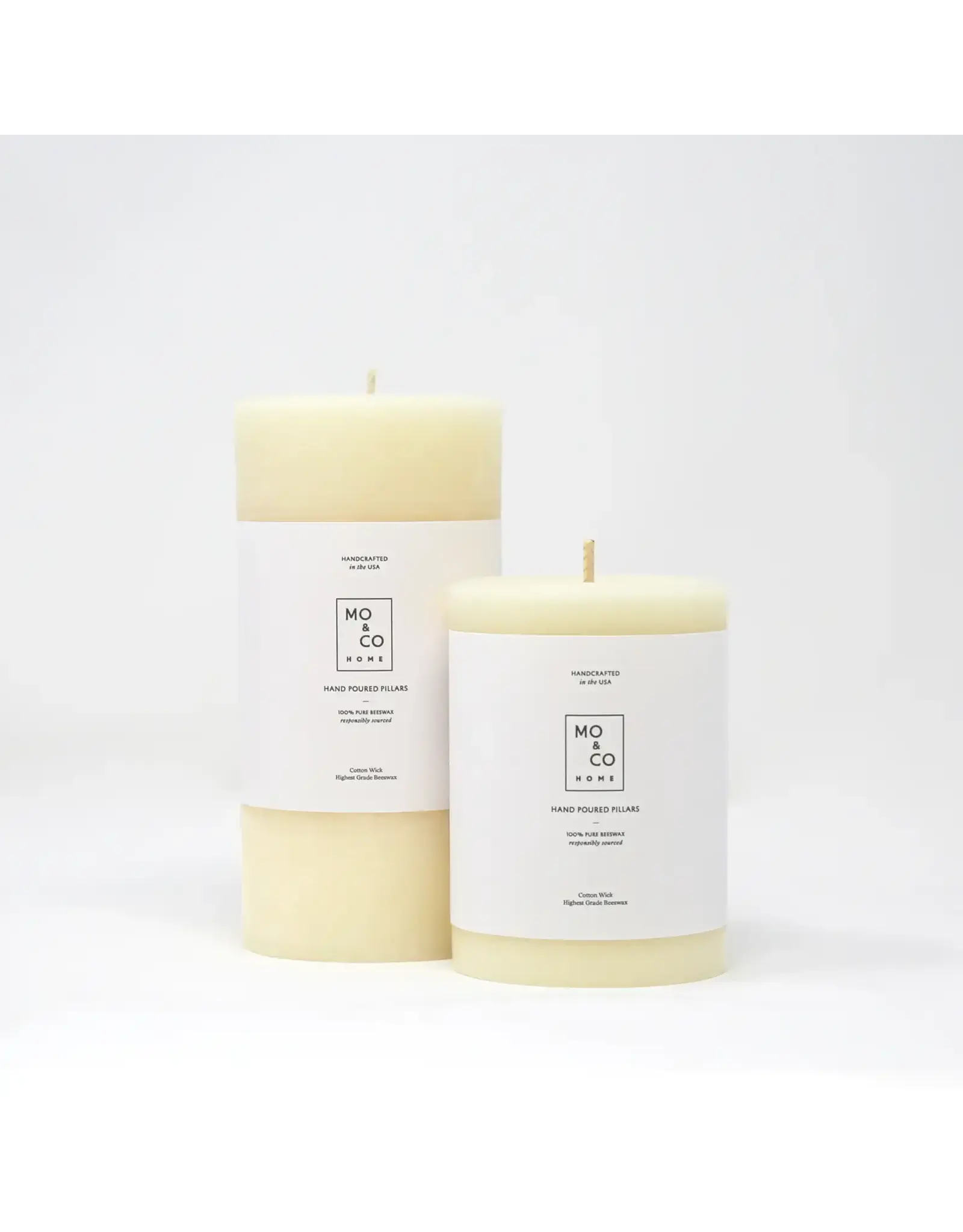 Natural White 100% Beeswax Pillar Candle