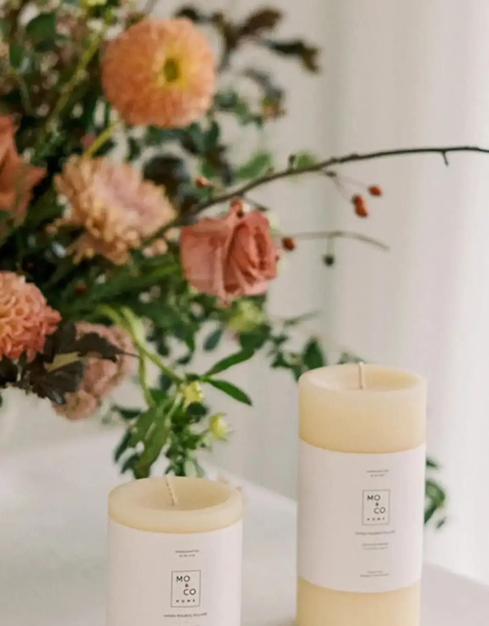 Natural White 100% Beeswax Pillar Candle