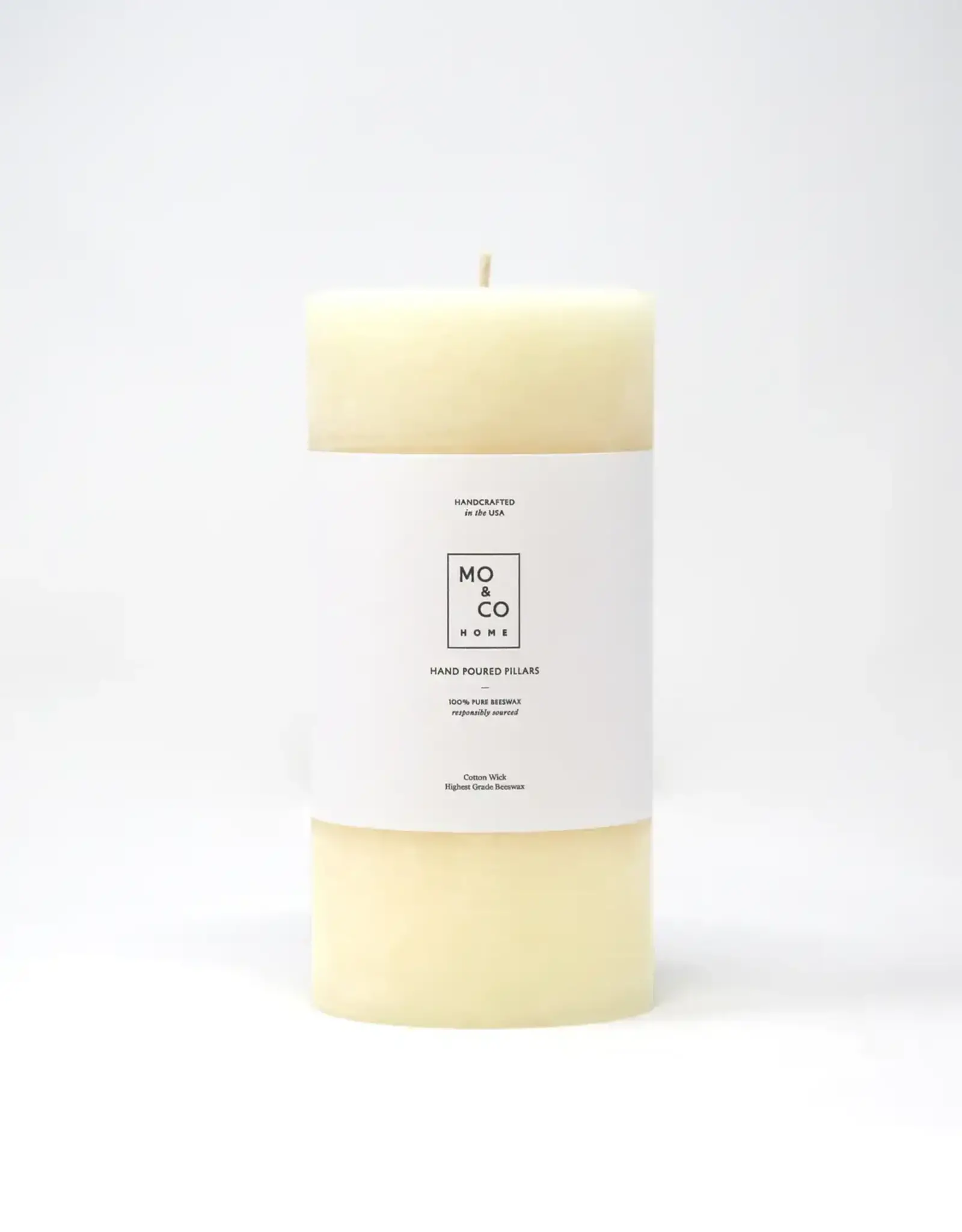 Natural White 100% Beeswax Pillar Candle