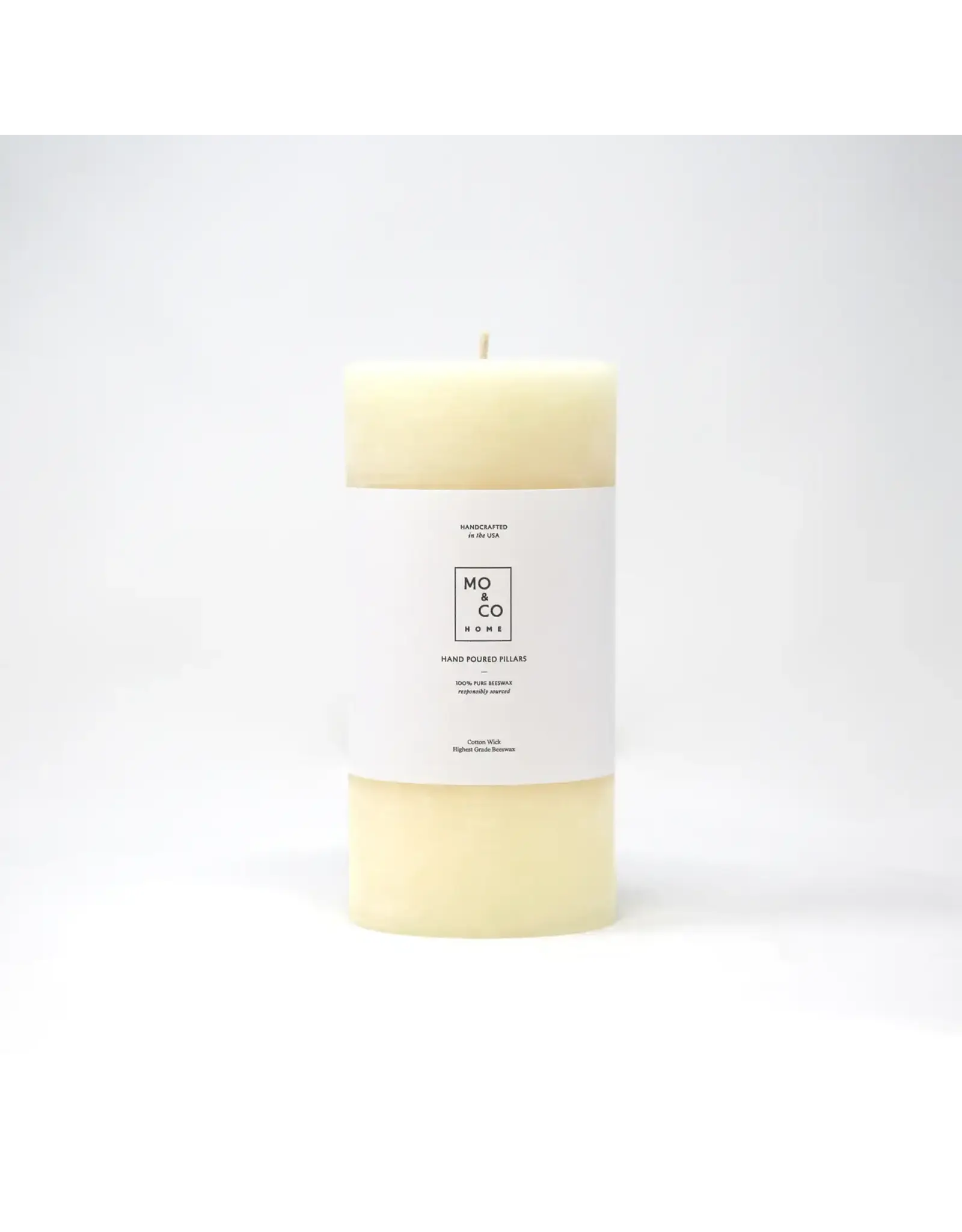 Natural White 100% Beeswax Pillar Candle