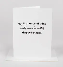 Age & Wine Greeting Card