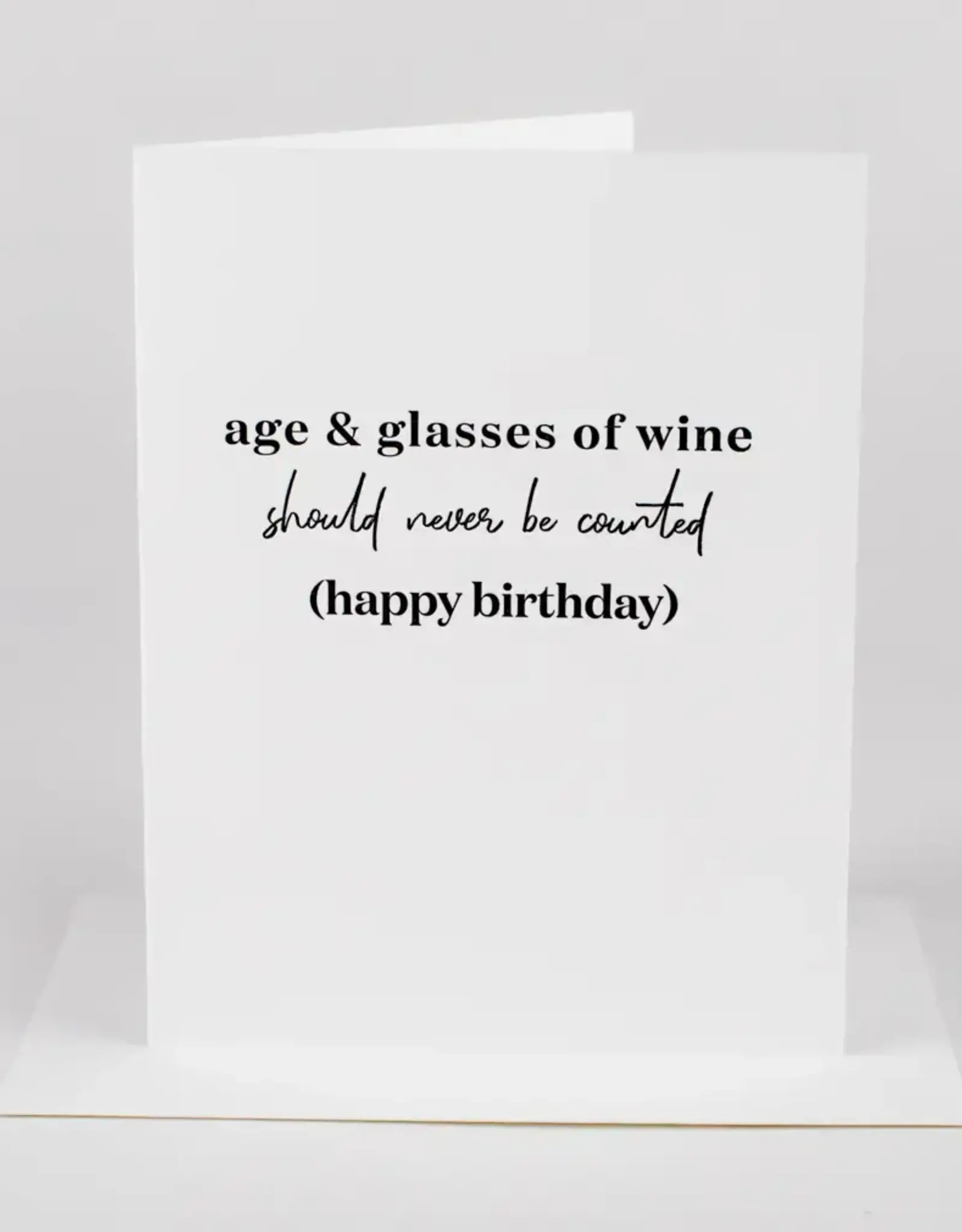 Age & Wine Greeting Card