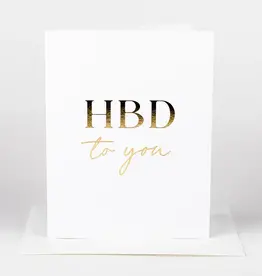 Hbd To You Greeting Card