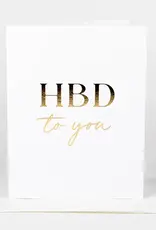 Hbd To You Greeting Card