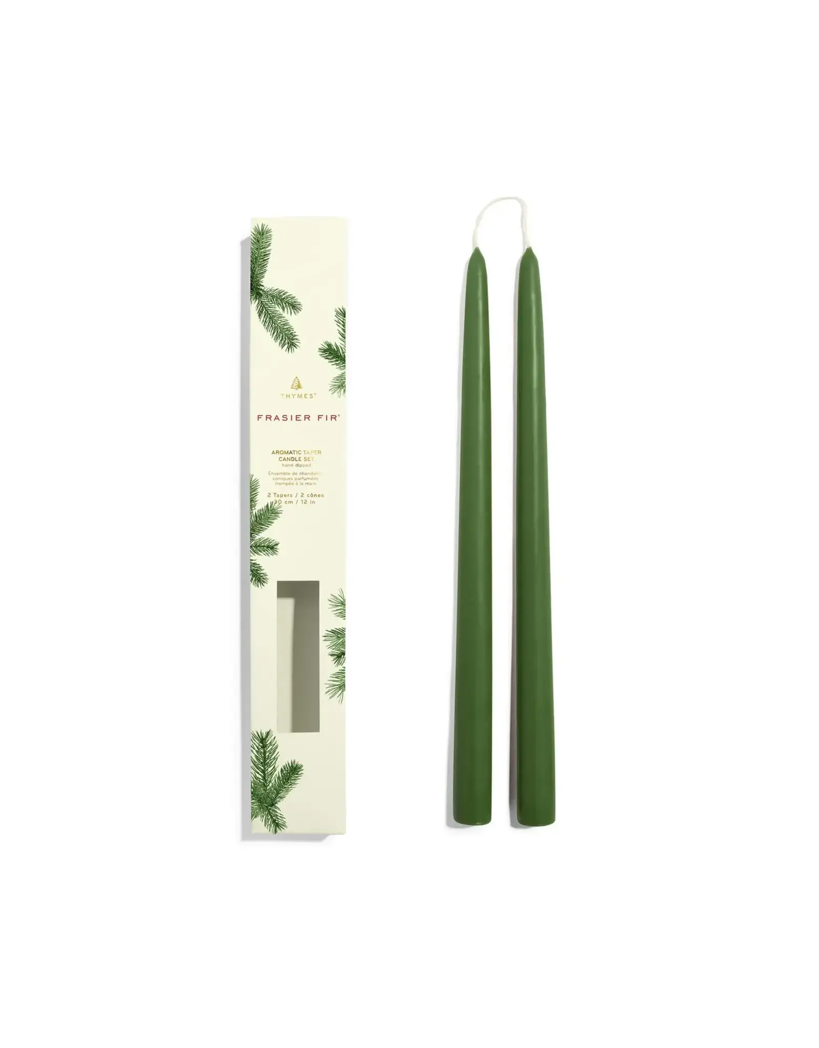Thymes Frasier Fir 12" Taper Candle Set