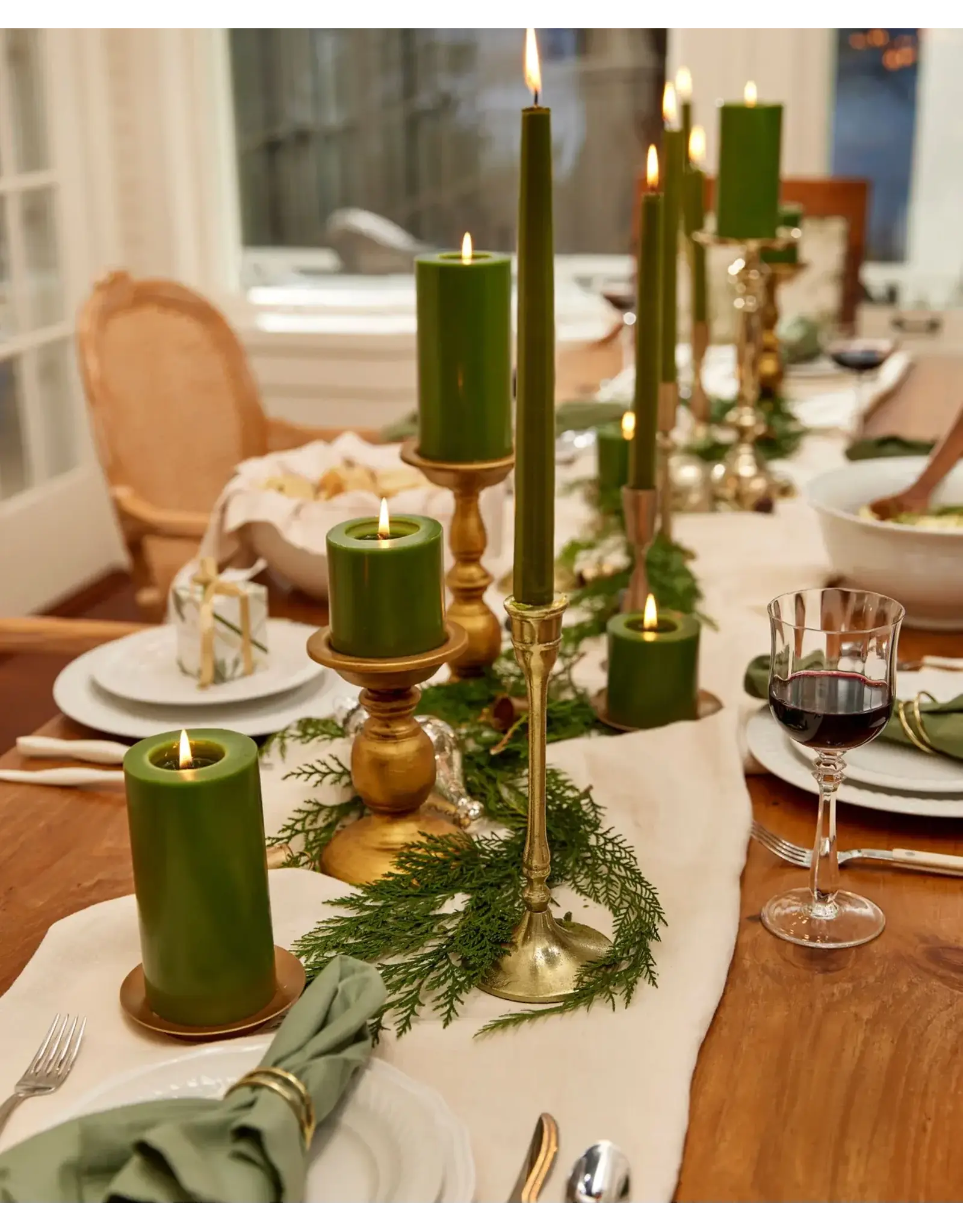 Thymes Frasier Fir 12" Taper Candle Set
