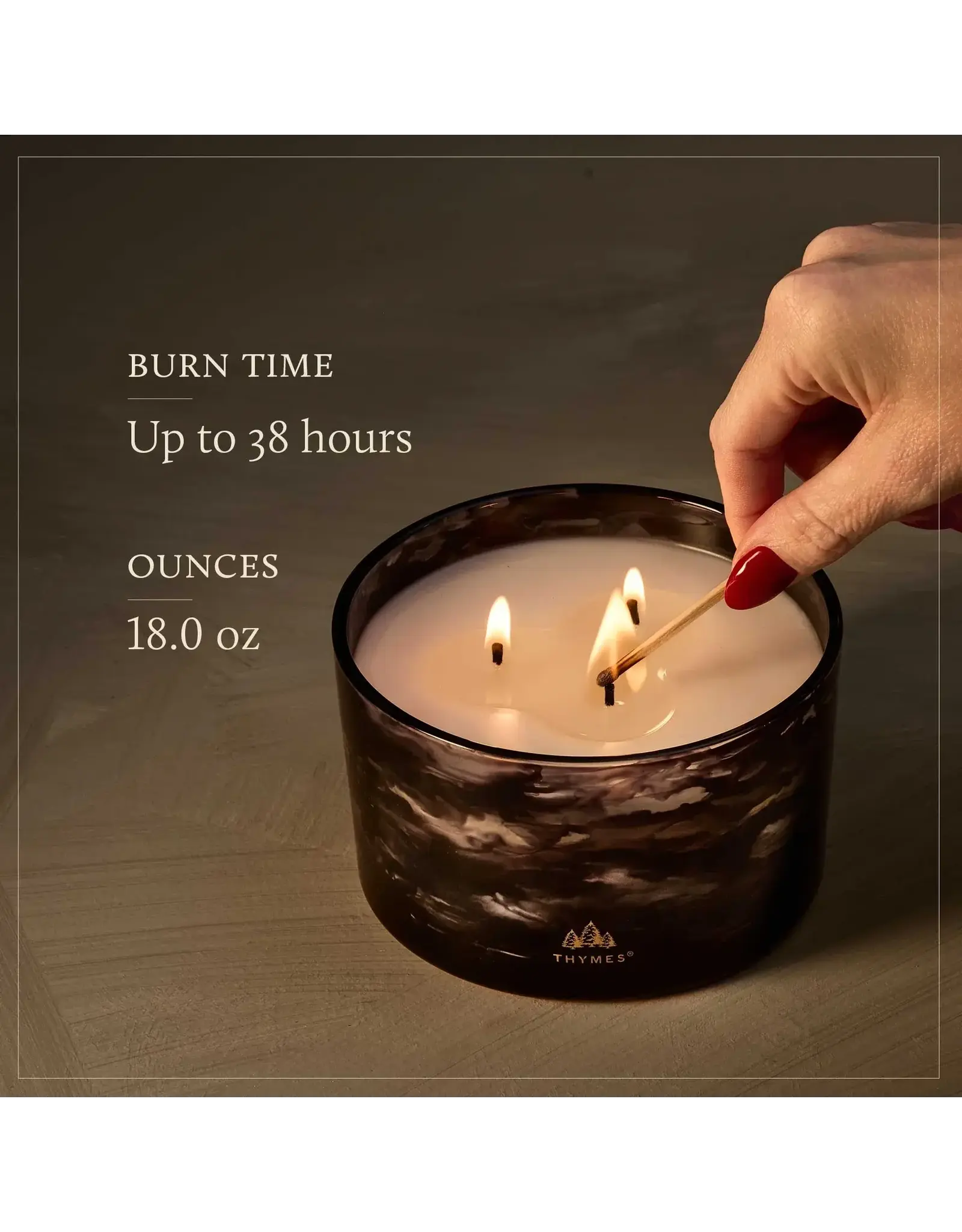 Thymes Noir Woods 3 Wick Candle