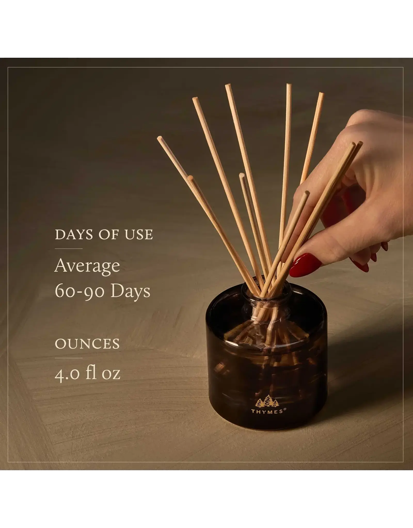 Thymes Noir Woods Petite Reed Diffuser