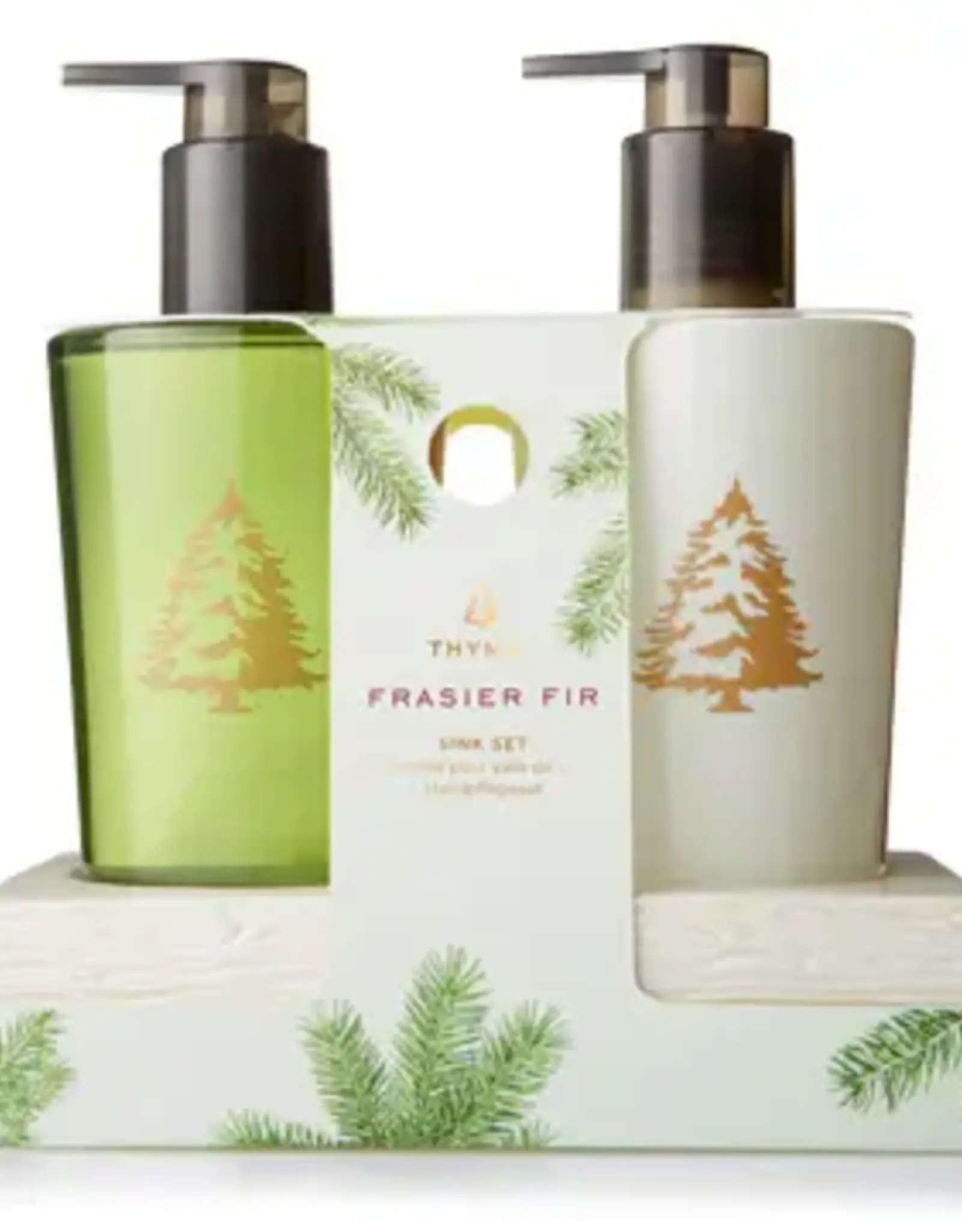 Thymes Frasier Fir Hand Wash and Hand Lotion Sink Set