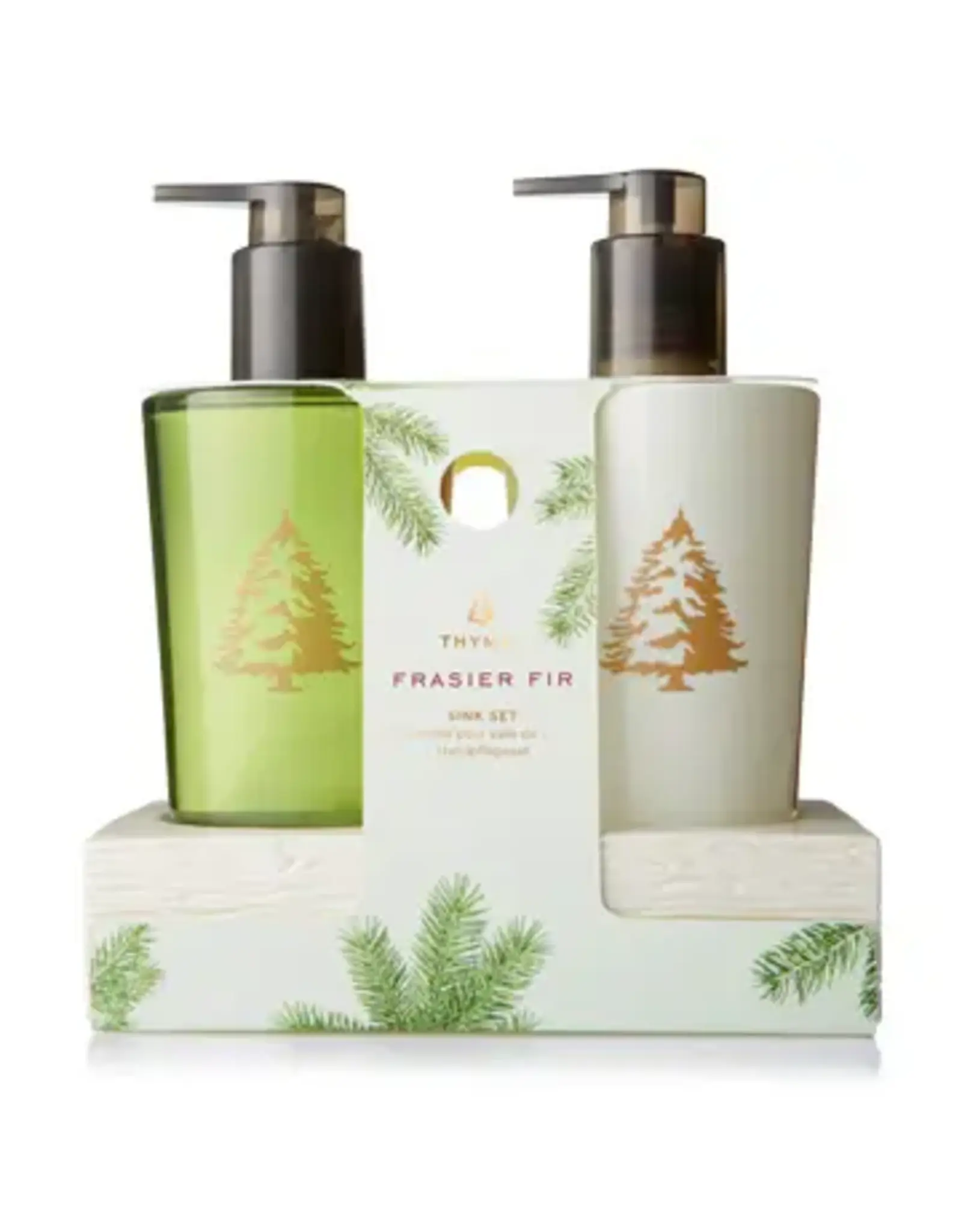 Thymes Frasier Fir Hand Wash and Hand Lotion Sink Set