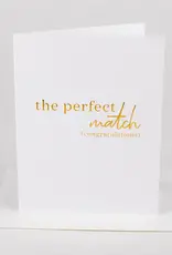 Perfect Match Gold Foil Wedding Card