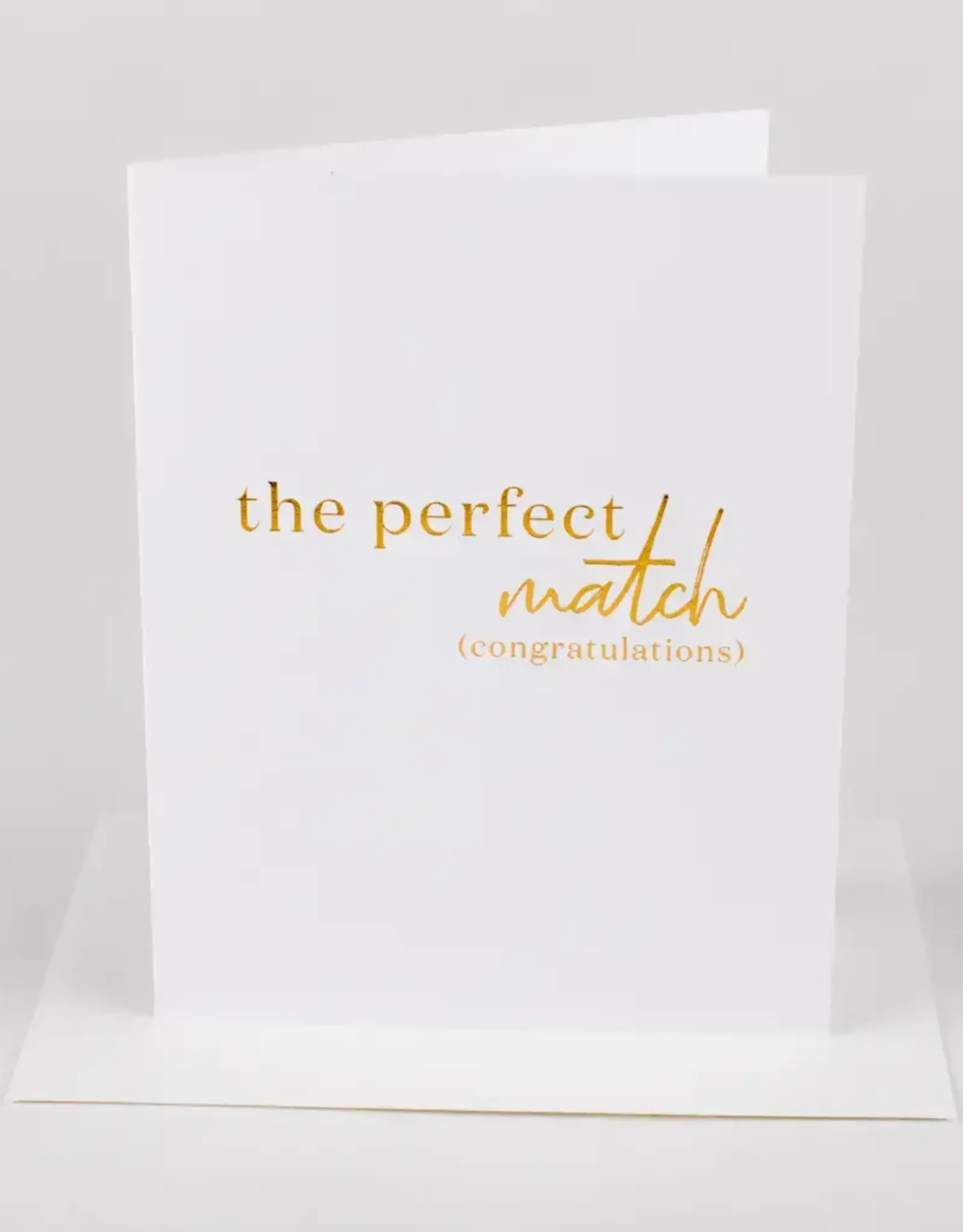 Perfect Match Gold Foil Wedding Card