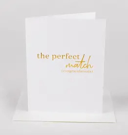 Perfect Match Gold Foil Wedding Card