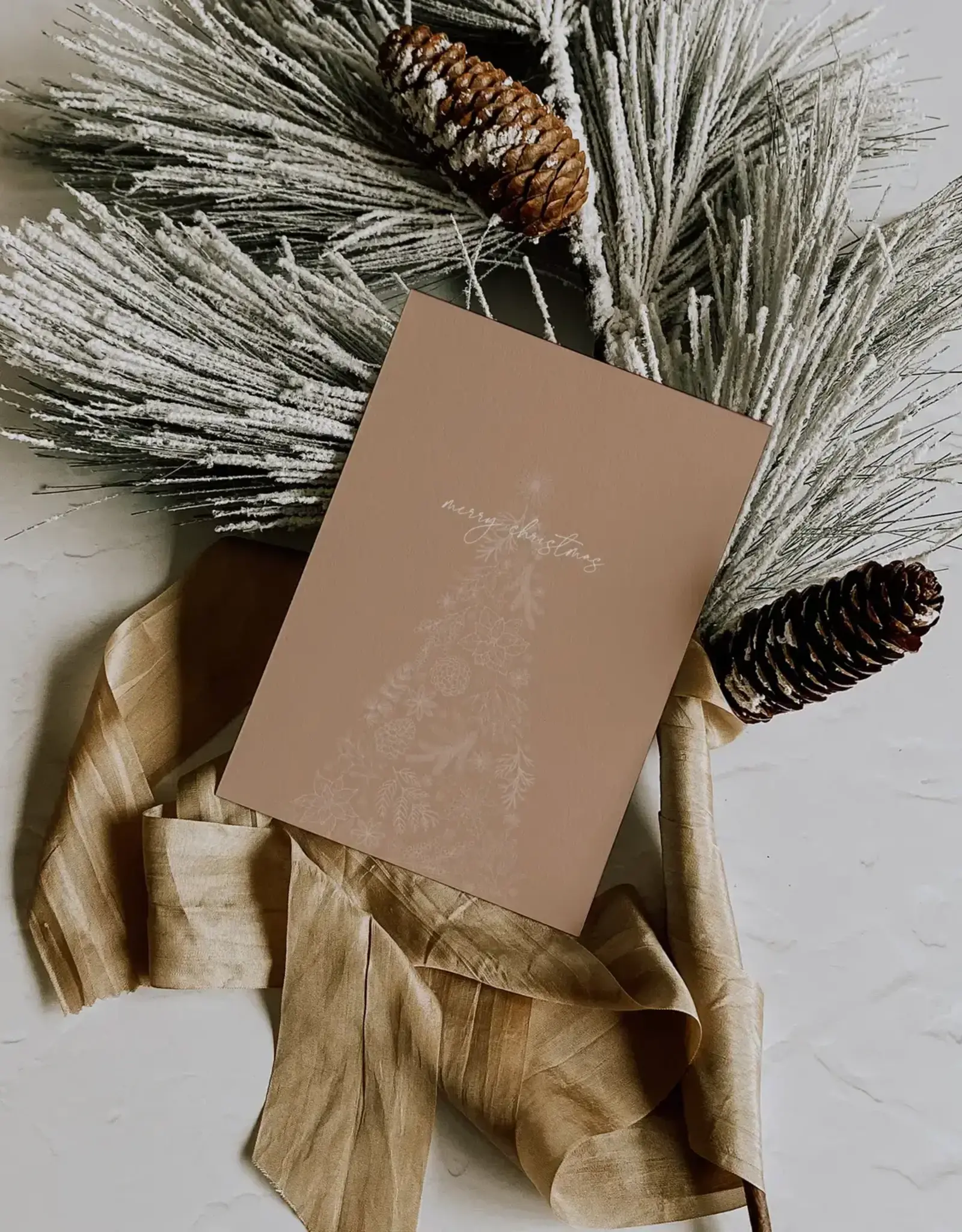 Neutral Tree Christmas Card