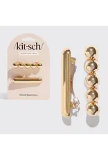 Gold Metal Barrettes