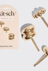 Gold Metal Pony Pins 3 Pc Set