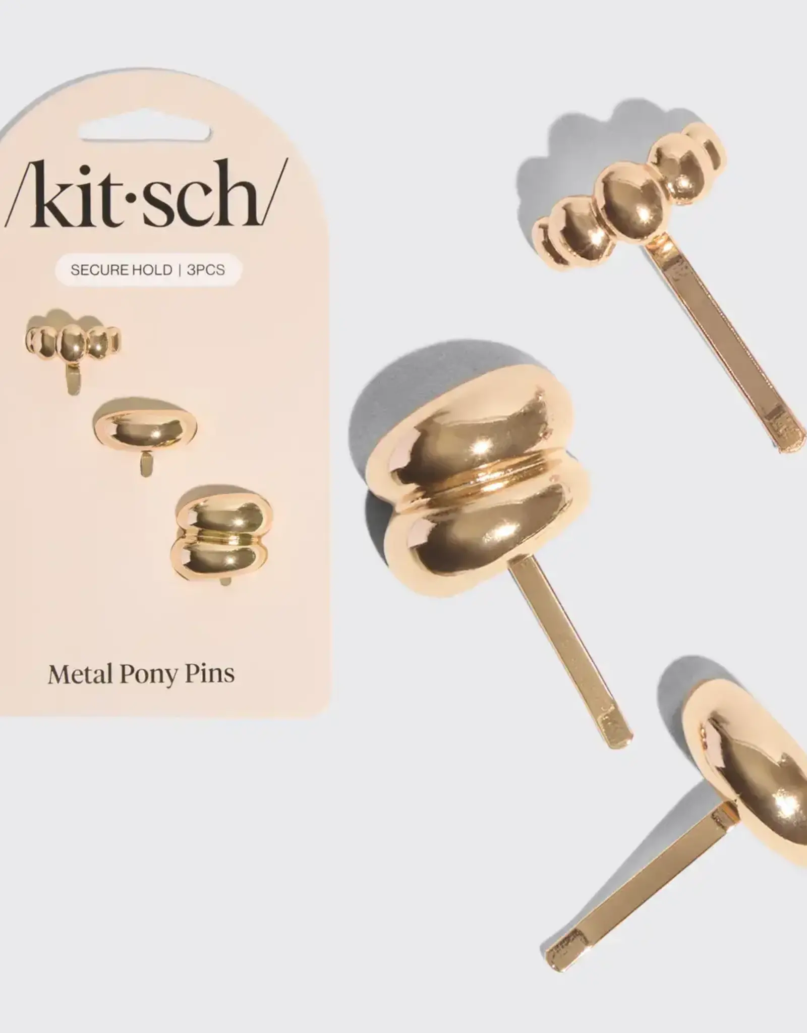 Gold Metal Pony Pins 3 Pc Set