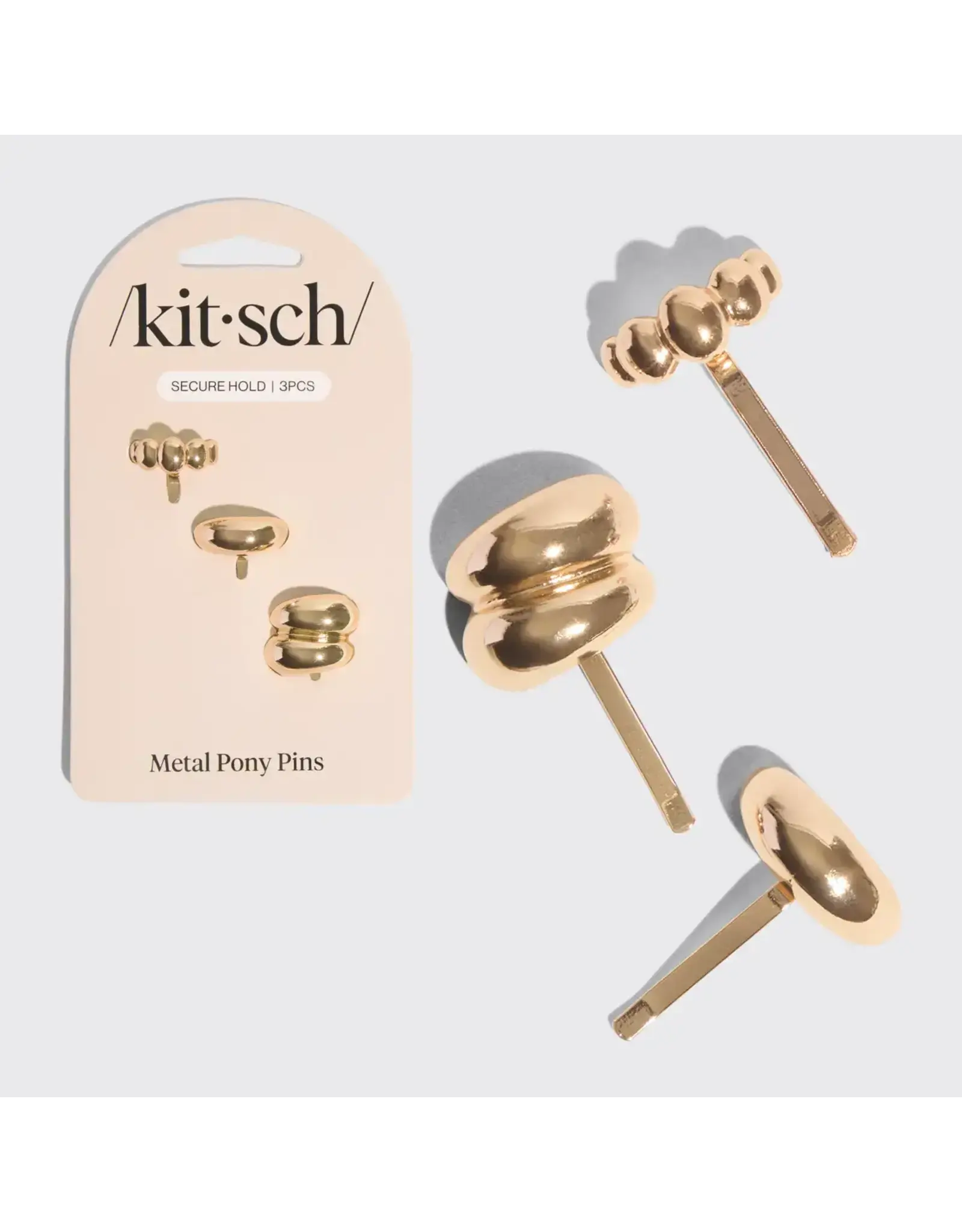 Gold Metal Pony Pins 3 Pc Set