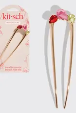 Holiday Gemstone French Hair Pin