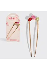 Holiday Gemstone French Hair Pin