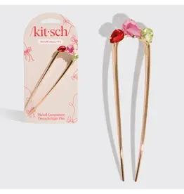 Holiday Gemstone French Hair Pin