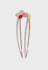 Holiday Gemstone French Hair Pin