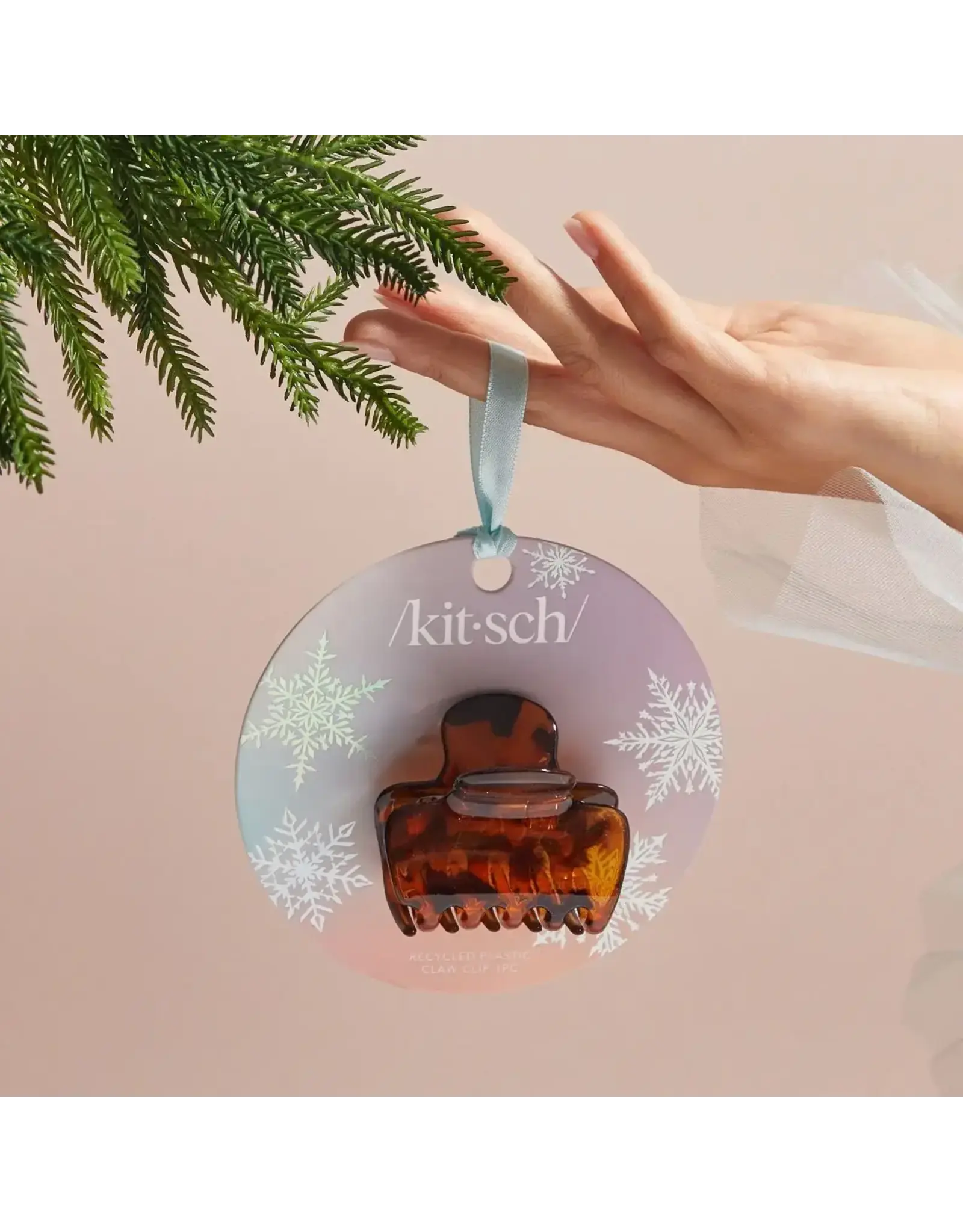 Holiday Recycled Plastic Claw Clip 1pc - Tort