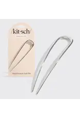 Metal French Hair Pin - Silver