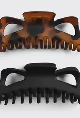 Recycled Plastic Jumbo Classic Claw Clips 2pc - Black & Tort
