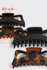 Recycled Plastic Jumbo Classic Claw Clips 2pc - Black & Tort
