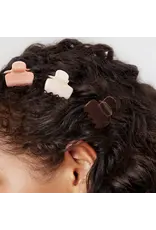 Recycled Plastic Mini Cloud Claw Clips 8pc Set - Rosewood