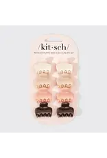 Recycled Plastic Mini Cloud Claw Clips 8pc Set - Rosewood