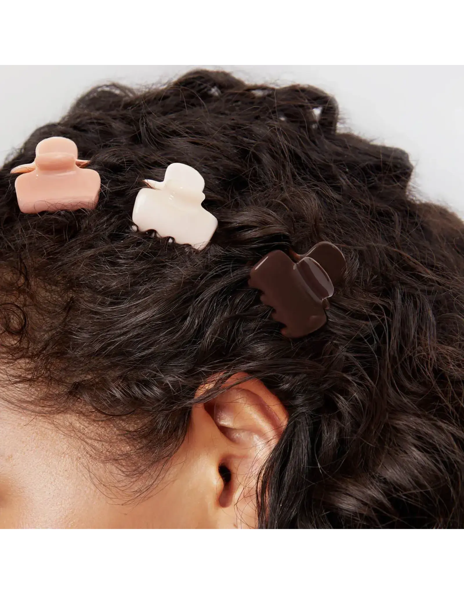 Recycled Plastic Mini Cloud Claw Clips 8pc Set - Rosewood