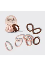 Recycled Seamless Hair Elastics 8pc Set- Rosewood