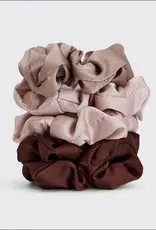 Satin Sleep Scrunchies 5pc- Cameo