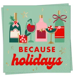 Because Holidays Cocktail Napkin
