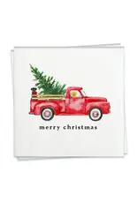 Merry Christmas Truck Cocktail Napkin